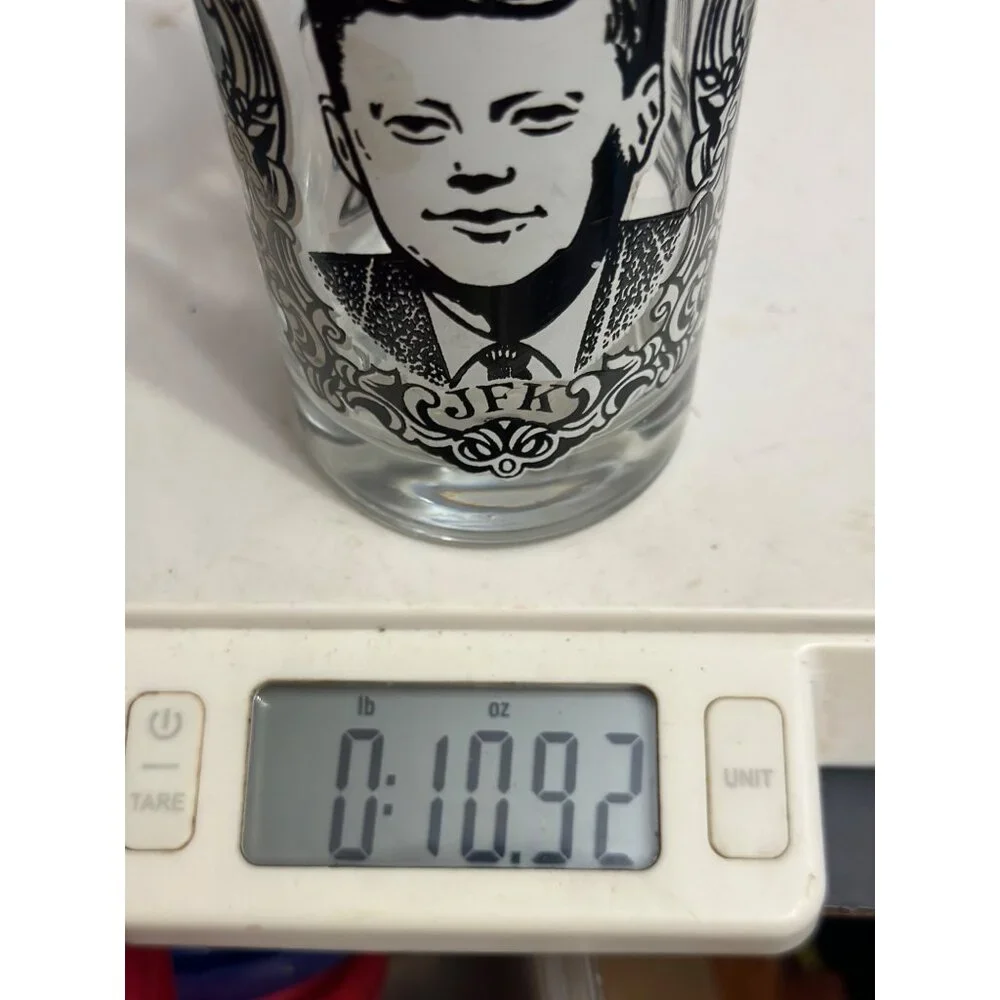 John F. Kennedy Commemorative inaugural quote  ask not quote Glass Tumbler bar w